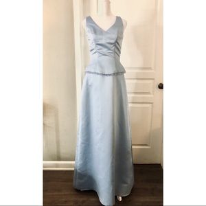 Shelly Greer satin evening gown